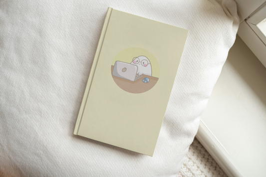 Yellow Work Blob Cute Hardcover Journal
