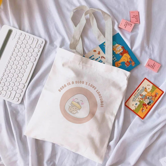 Everyday Cute Boba Blob Tote Bag